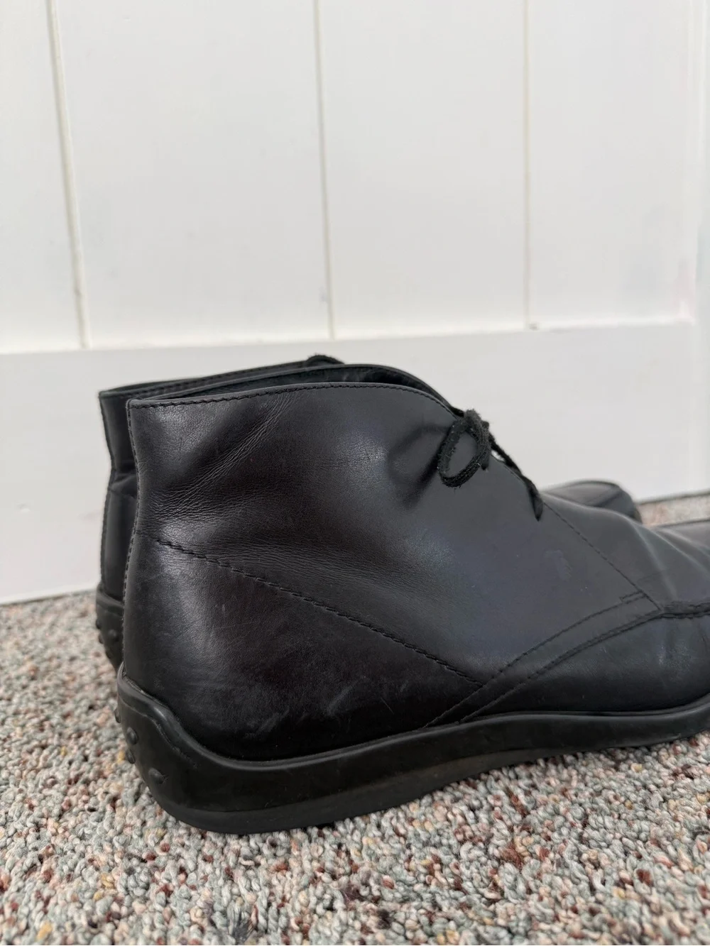 Tods Black Leather Chukka Boots size 8